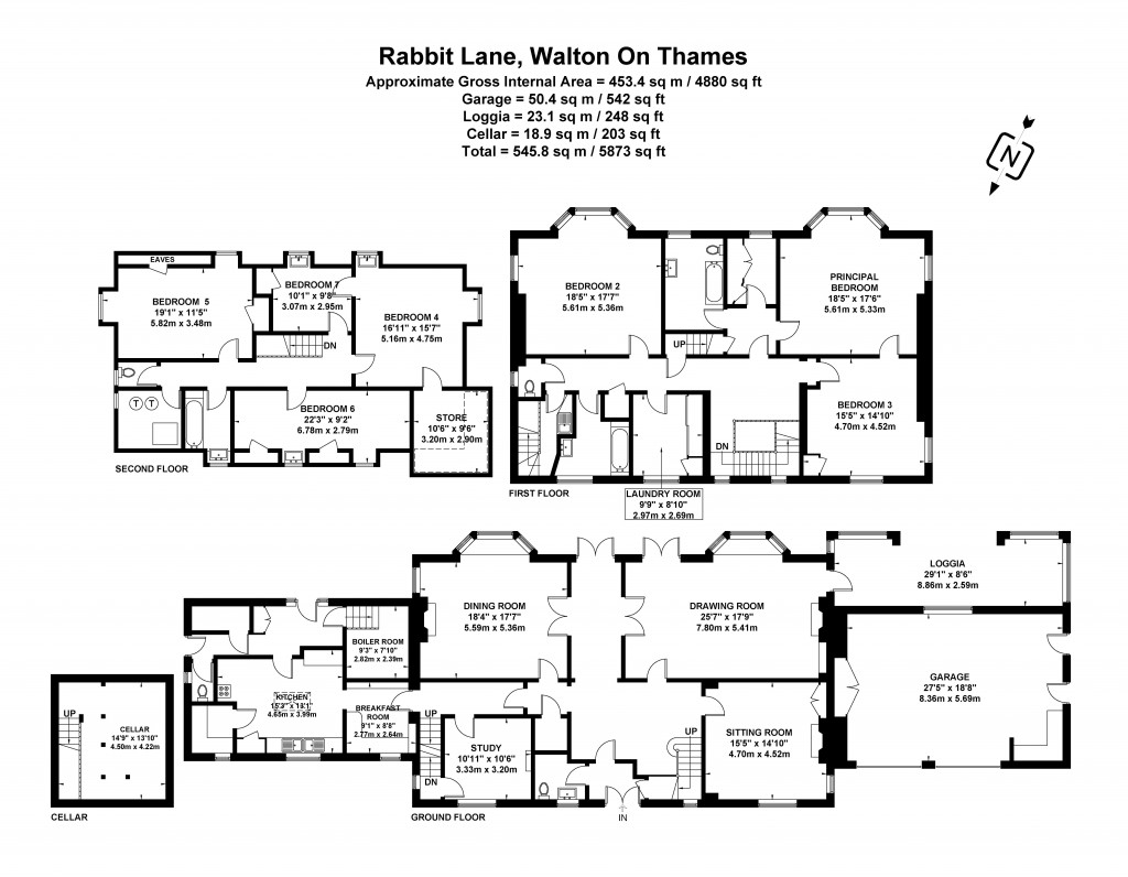 Floorplans For Rabbit Lane, Walton-on-Thames, Surrey