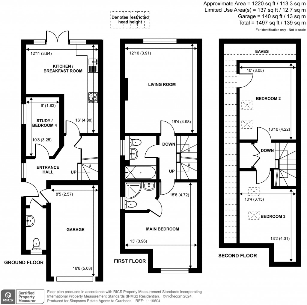 Floorplans For Rydens Road, Walton-On-Thames, Surrey