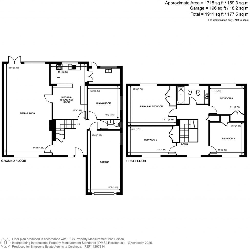 Floorplans For Westdene Way, Weybridge, Surrey