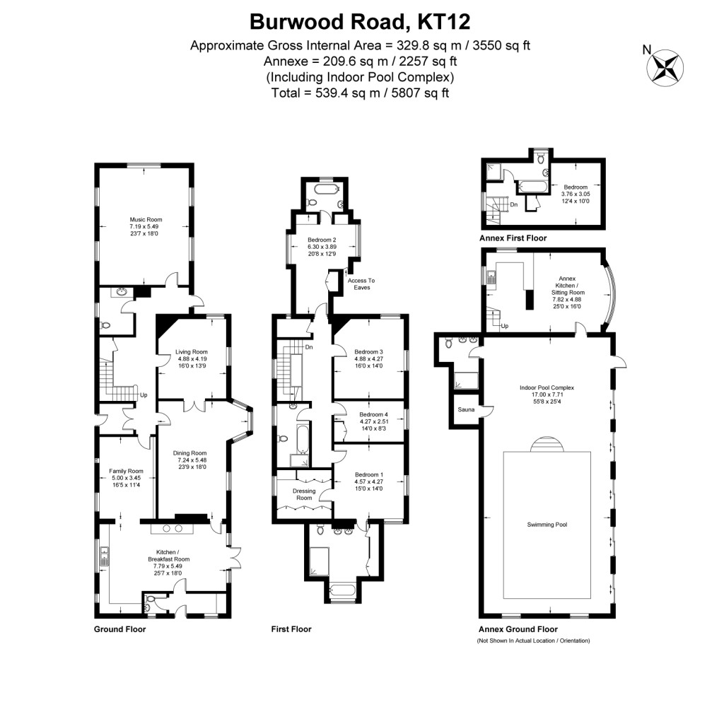 Floorplans For Burwood Road, Walton-On-Thames, Surrey