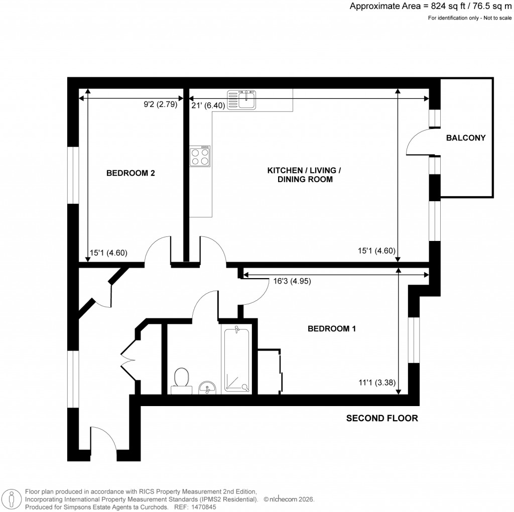 Floorplans For Alderson Grove, Hersham, Walton-On-Thames