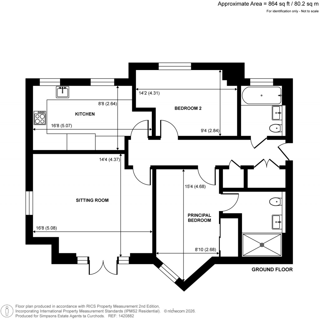 Floorplans For Rouse Close, Weybridge, Surrey