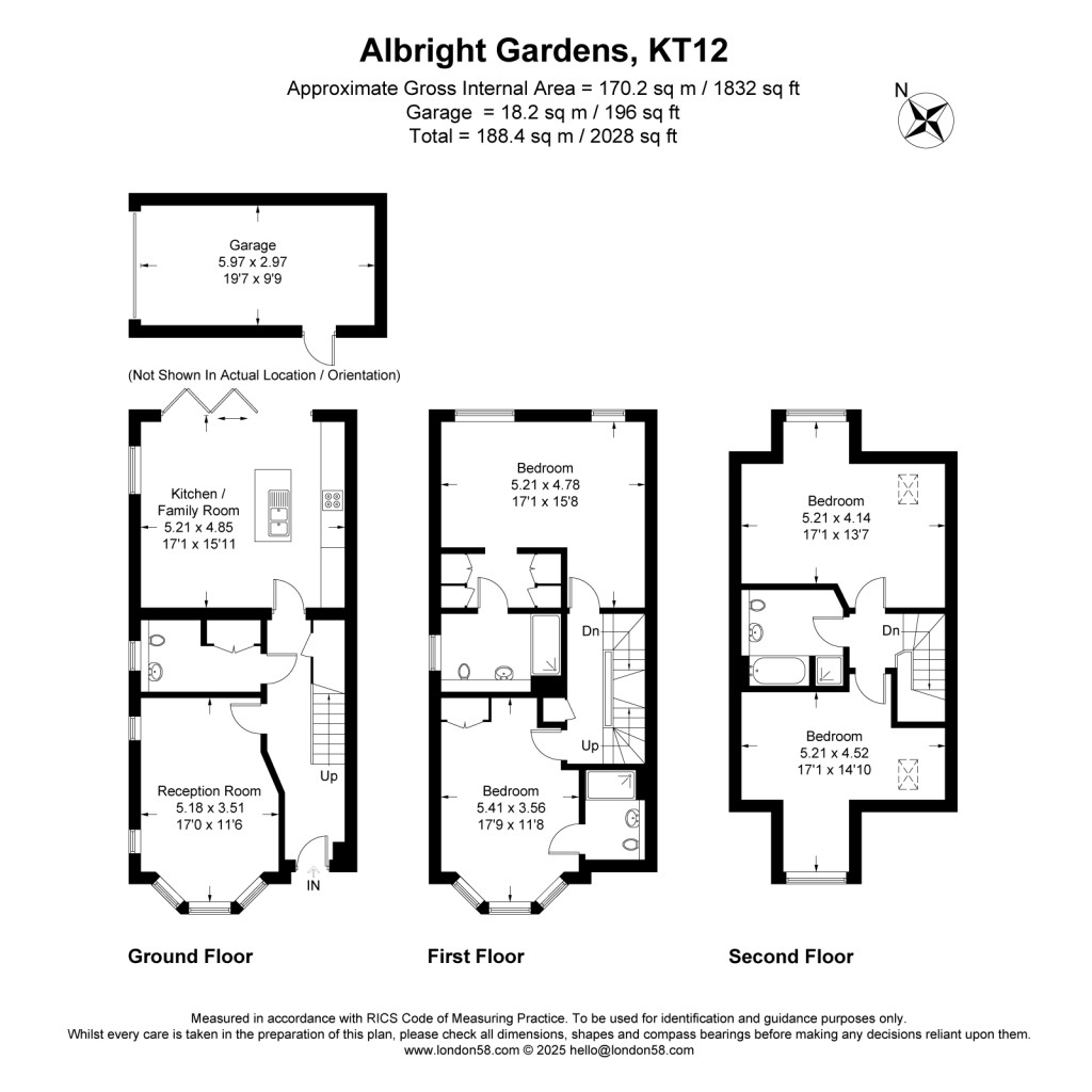 Floorplans For Albright Gardens, Walton-On-Thames, Surrey