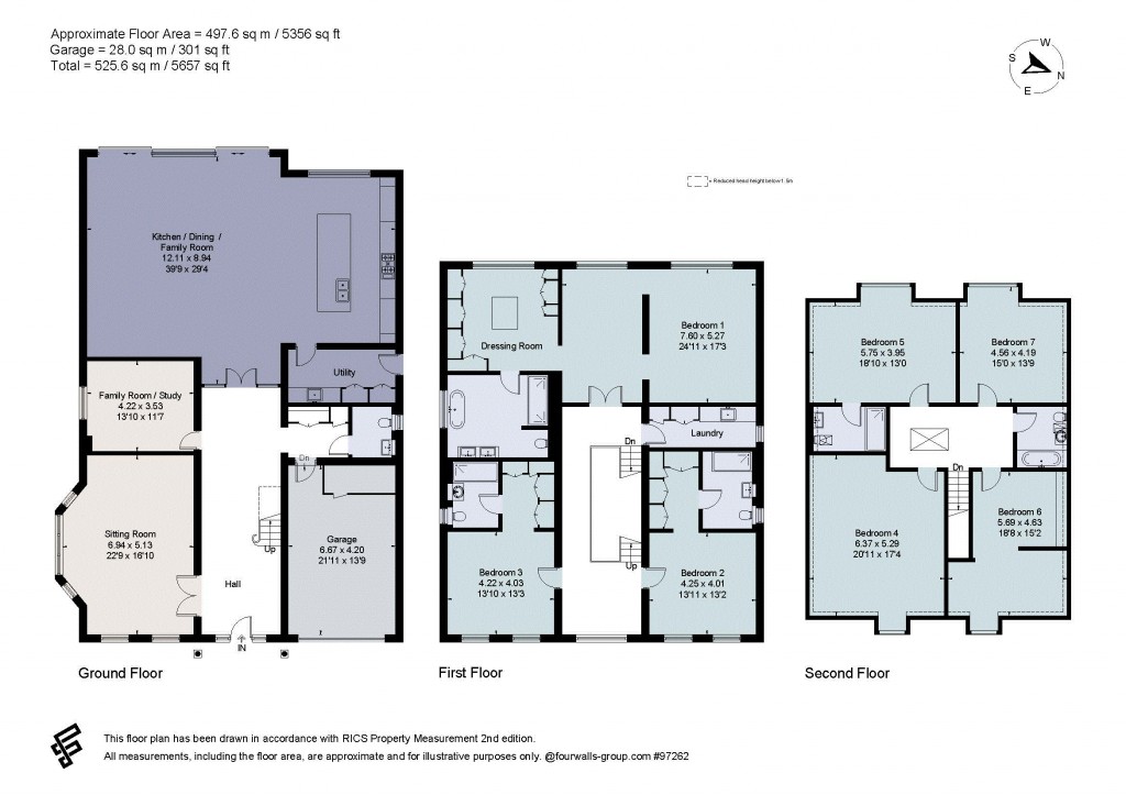 Floorplans For Woodside Road, Cobham, Surrey