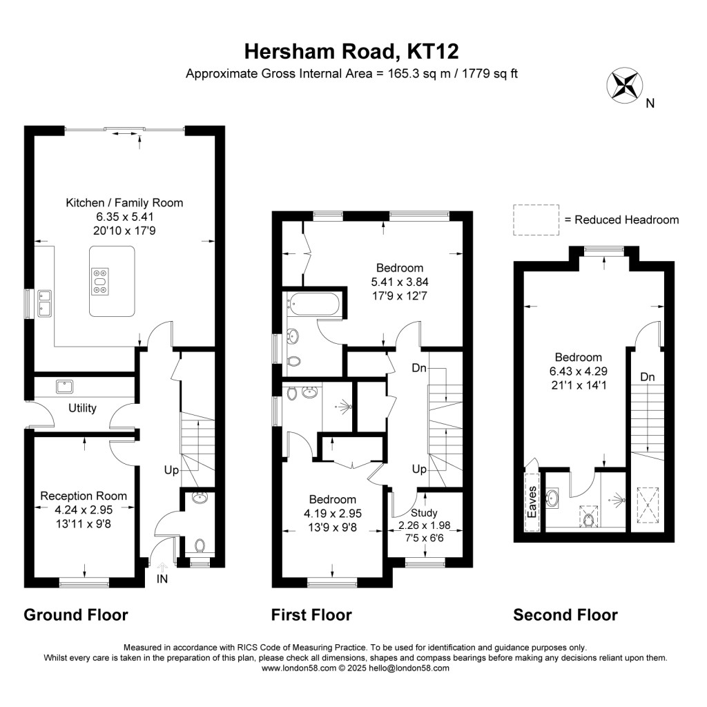 Floorplans For Hersham Road, Walton-On-Thames, Surrey