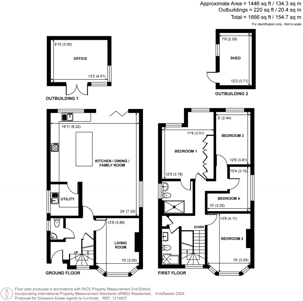 Floorplans For Brampton Gardens, Hersham, Walton-on-Thames, KT12