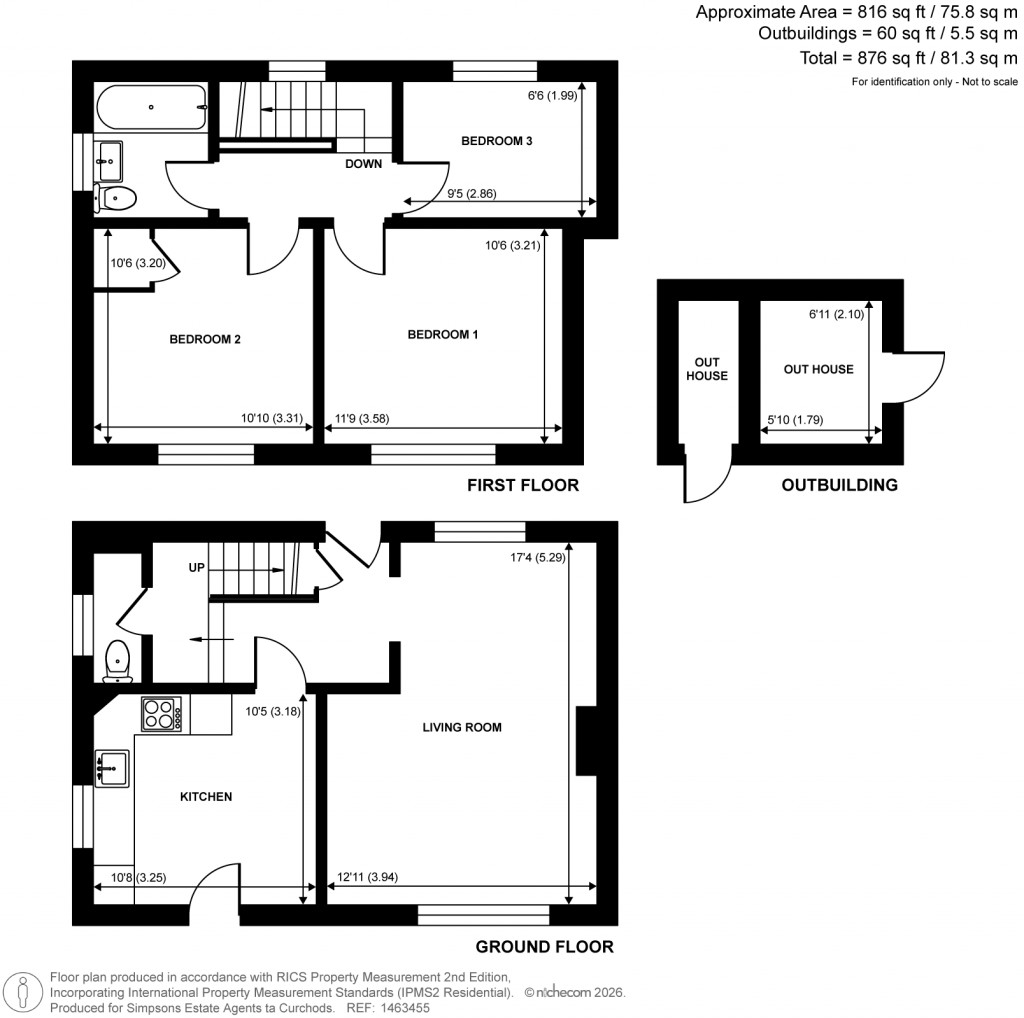 Floorplans For North Road, Hersham, Walton-On-Thames