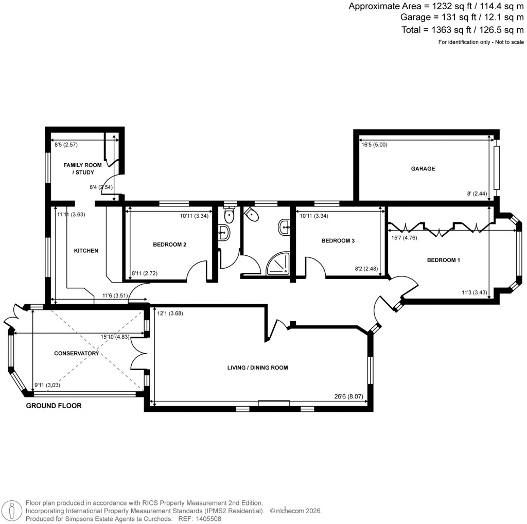 Floorplans For Winslow Way, Walton-On-Thames, Surrey