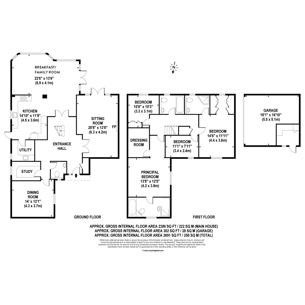 Floorplans For Tower Grove, Weybridge, Surrey