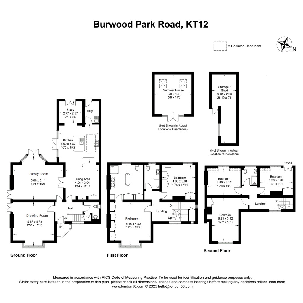 Floorplans For Burwood Park Road, Walton-on-Thames, KT12