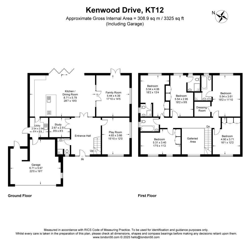 Floorplans For Kenwood Drive, Walton-On-Thames, KT12