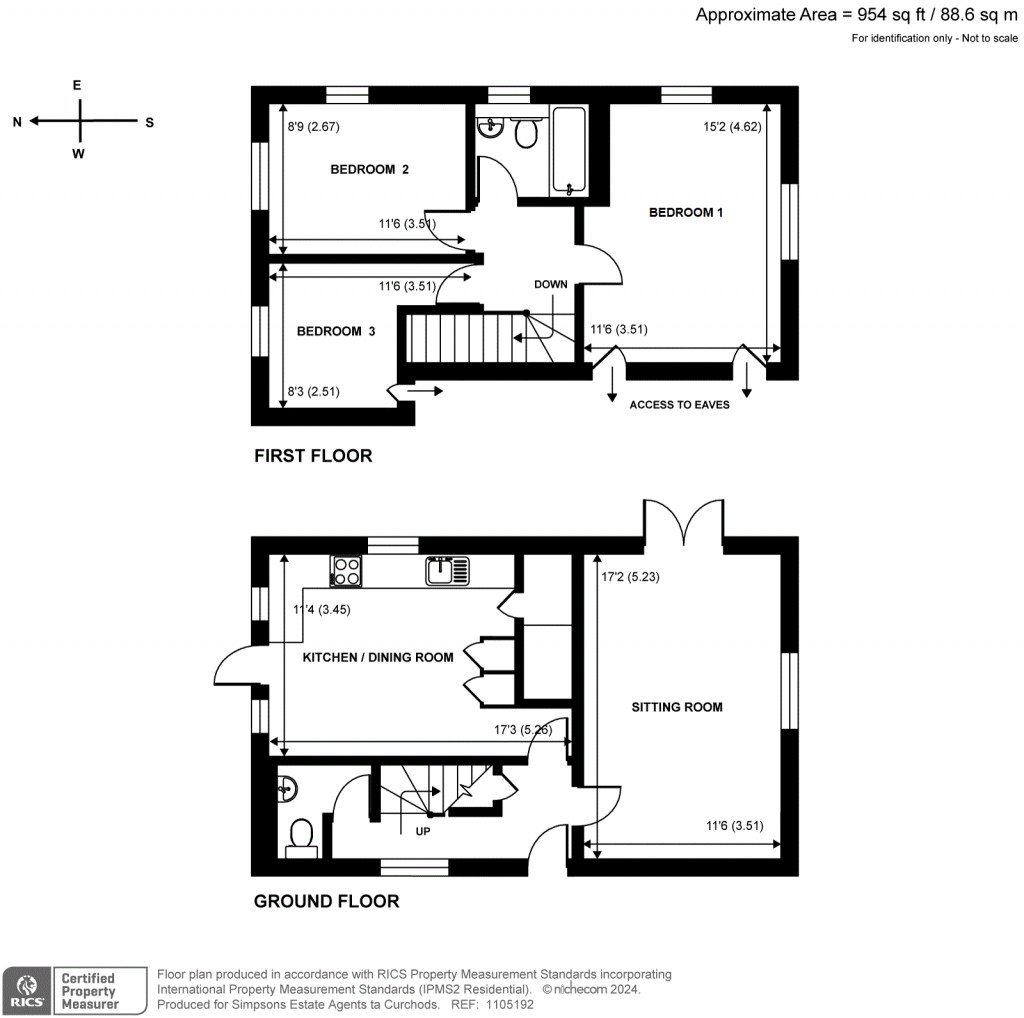 Floorplans For Eriswell Road, Burwood Park, Walton-on-Thames, KT12
