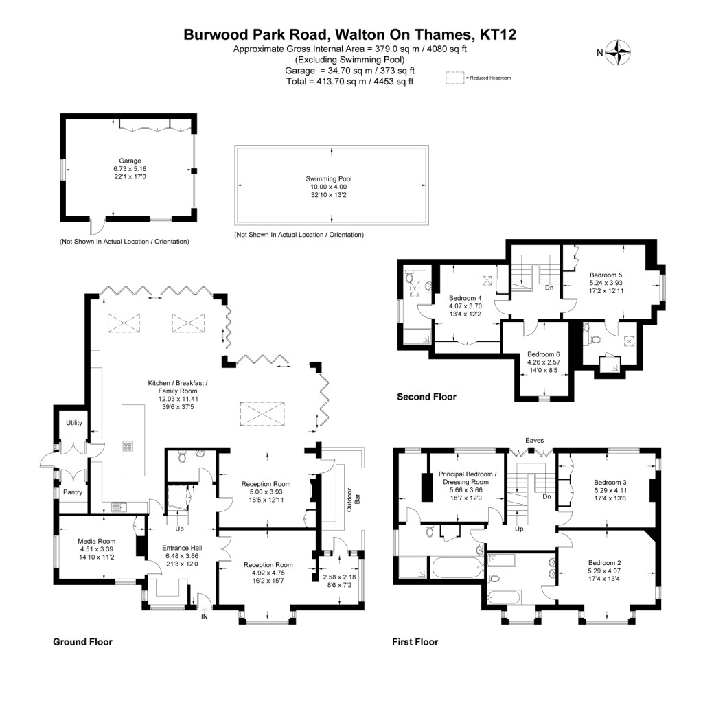 Floorplans For Burwood Park Road, Walton-On-Thames, KT12