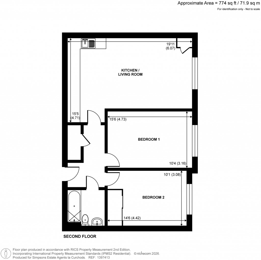 Floorplans For Swansmere Close, Walton-On-Thames, Surrey