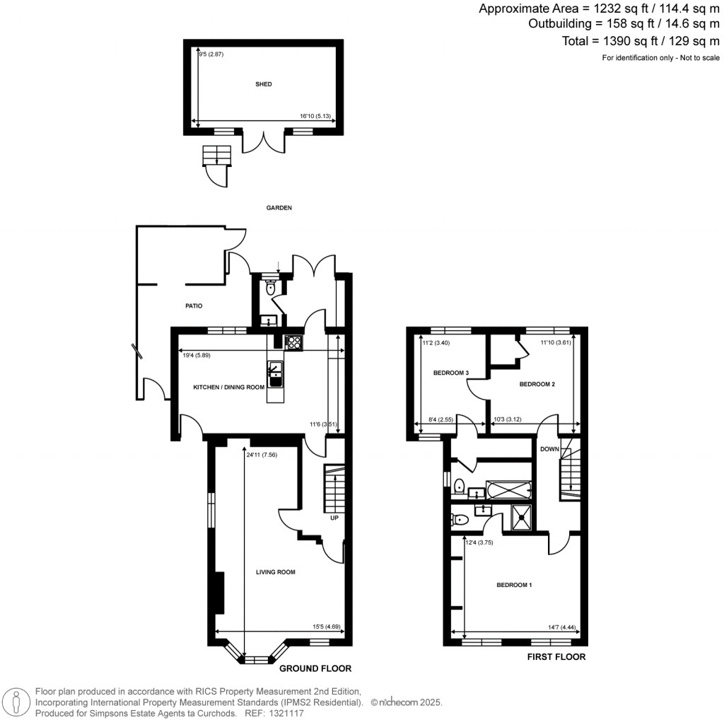 Floorplans For Cottimore Lane, Walton-On-Thames, Surrey
