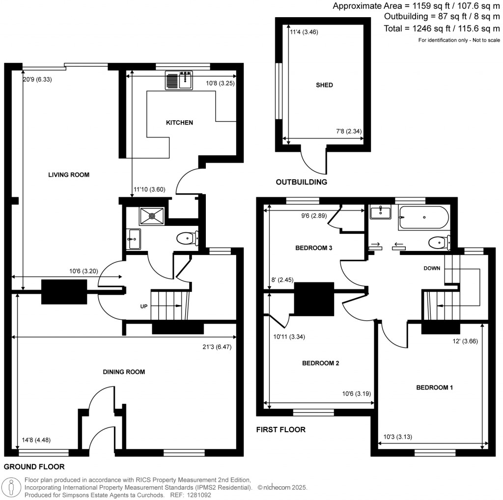 Floorplans For Esher Avenue, Walton-On-Thames, Surrey