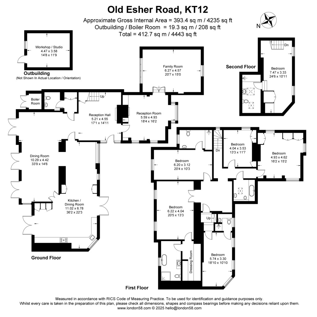 Floorplans For Old Esher Road, Walton-On-Thames, KT12
