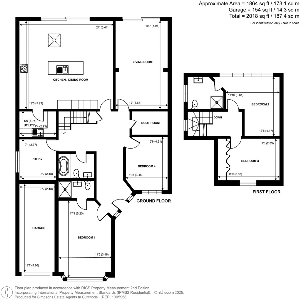 Floorplans For Crofton Avenue, Walton-On-Thames, Surrey