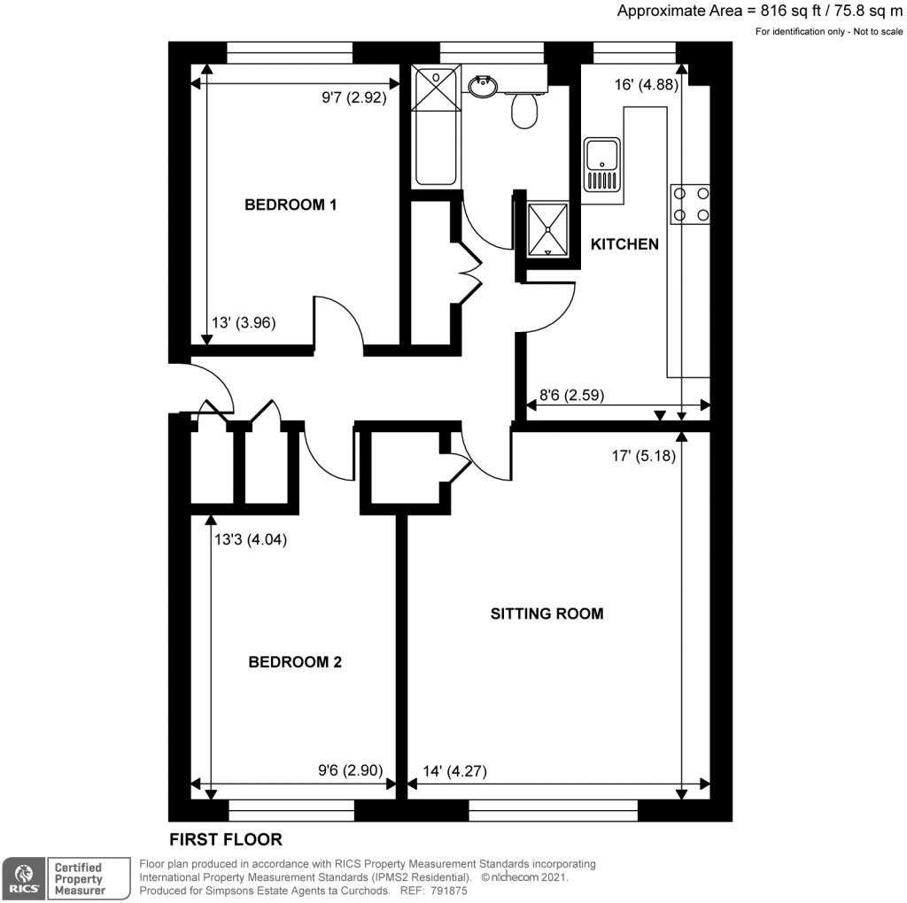 Floorplans For Byron Close, Walton-On-Thames, Surrey