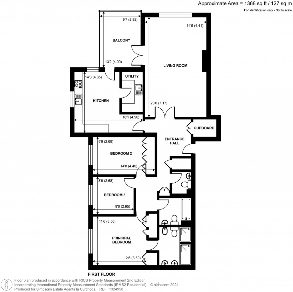 Floorplans For Broadwater Place, Weybridge, Surrey