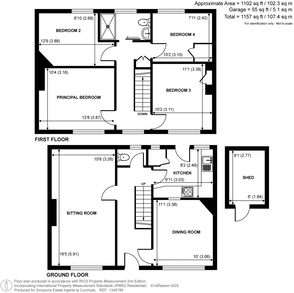 Floorplans For Mere Road, Weybridge, Surrey