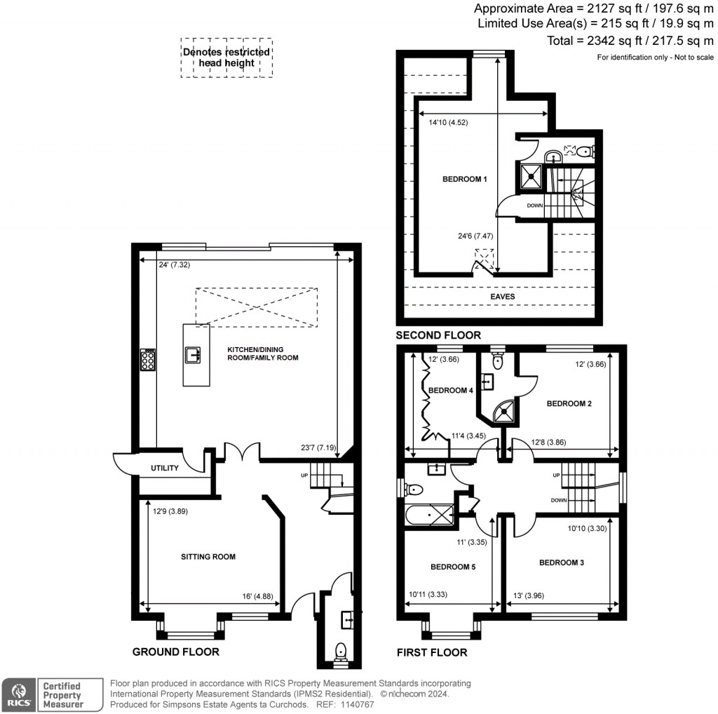 Floorplans For Westcar Lane, Walton-On-Thames, Surrey