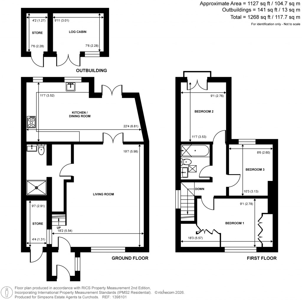 Floorplans For Priory Lane, West Molesey, Surrey