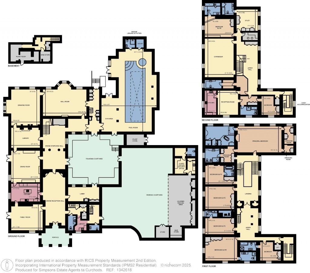 Floorplans For Manor House Drive, Burwood Park, Walton-On-Thames