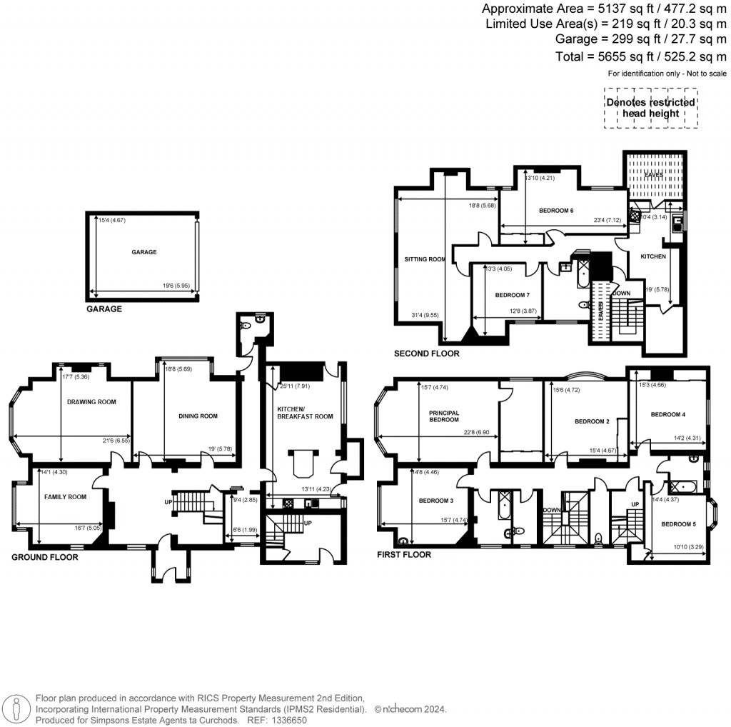 Floorplans For Seven Hills Close, Walton-On-Thames, Surrey
