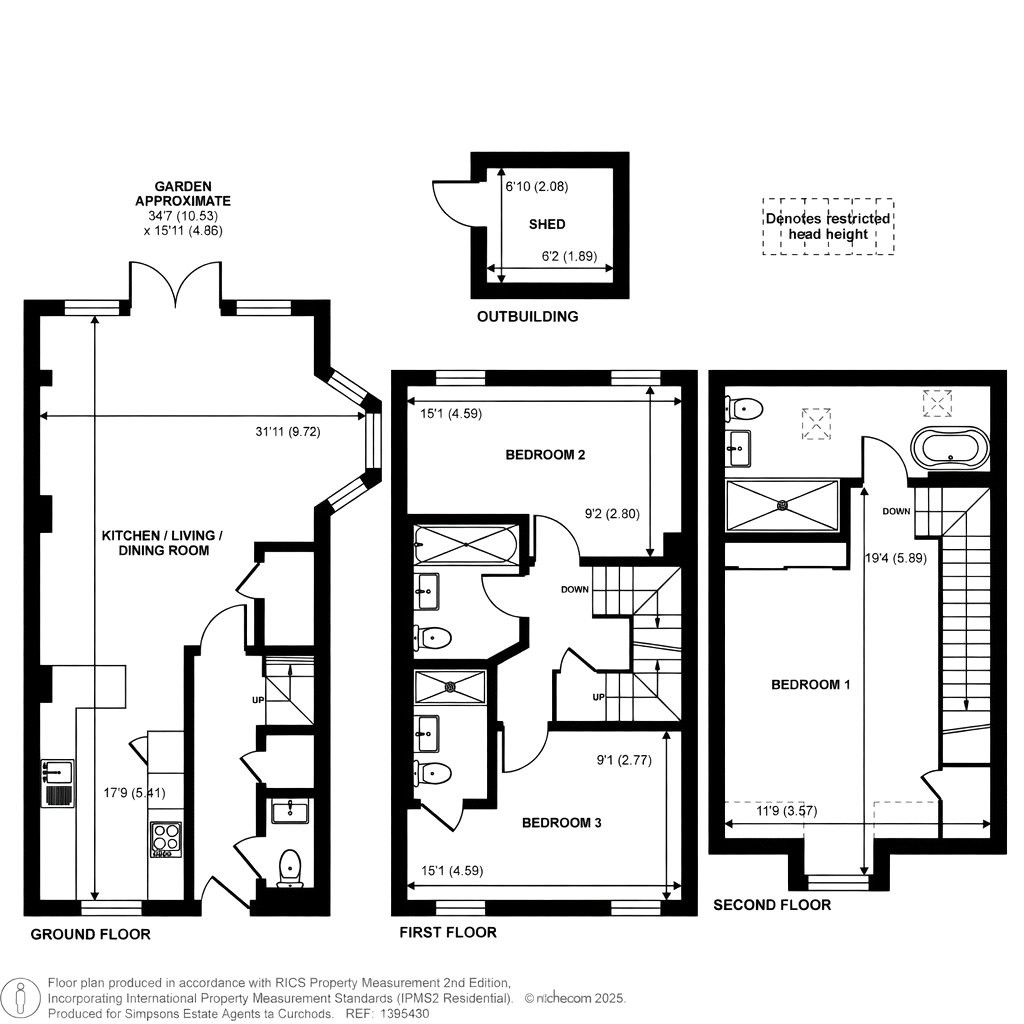 Floorplans For Albright Gardens, Walton-On-Thames, Surrey