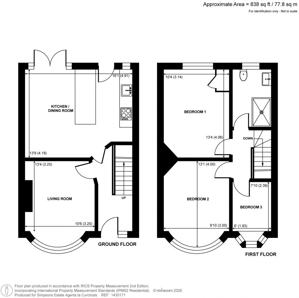 Floorplans For Rydens Grove, Hersham, Walton-On-Thames