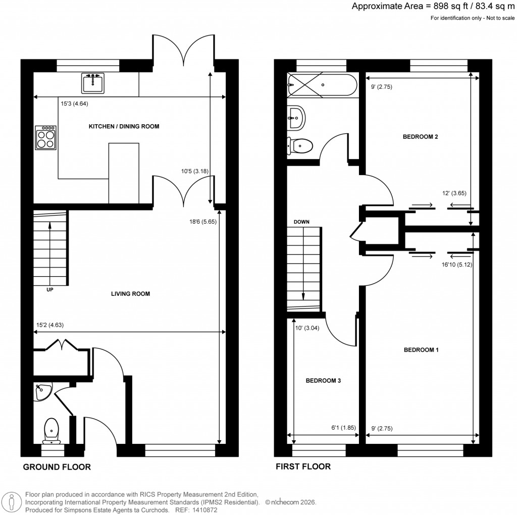 Floorplans For Mayfield Close, Walton-On-Thames, Surrey