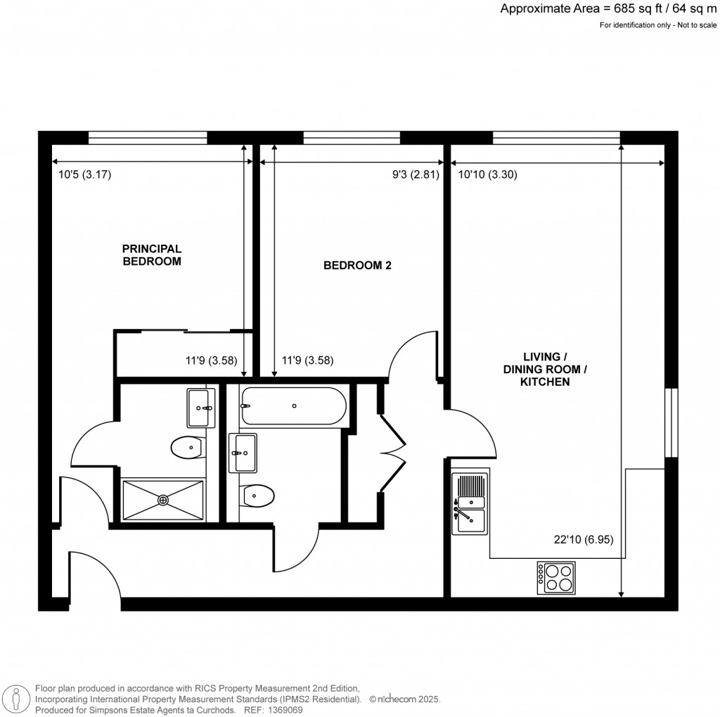 Floorplans For Scholars Place, Walton-On-Thames, Surrey