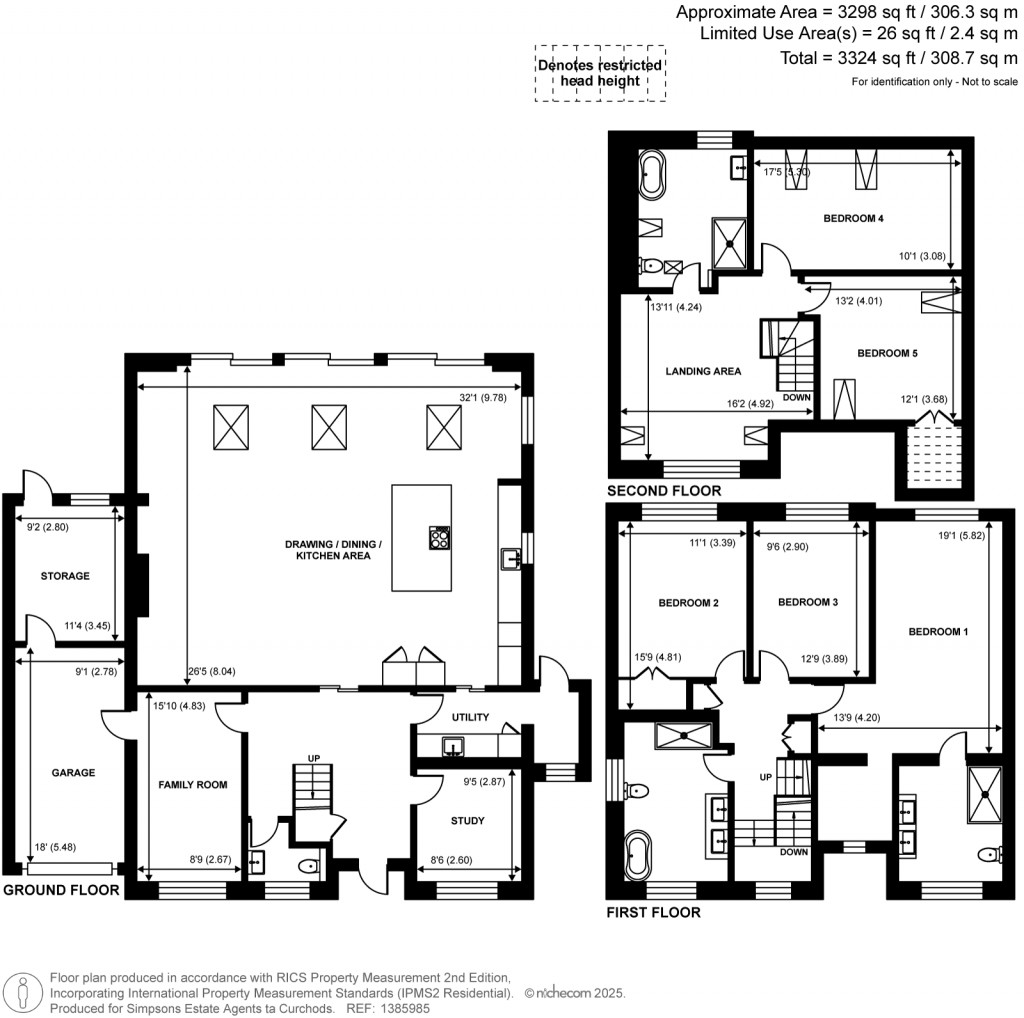 Floorplans For Westcar Lane, Walton-on-Thames, Surrey