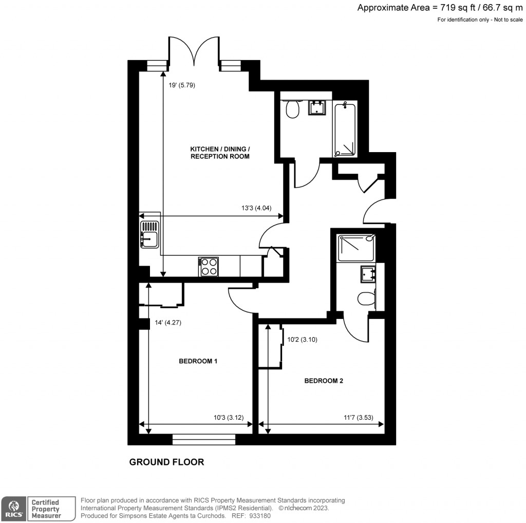 Floorplans For Albright Gardens, Walton-On-Thames, Surrey