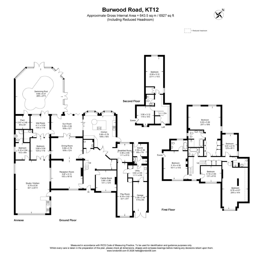 Floorplans For Burwood Road, Walton-On-Thames, Surrey