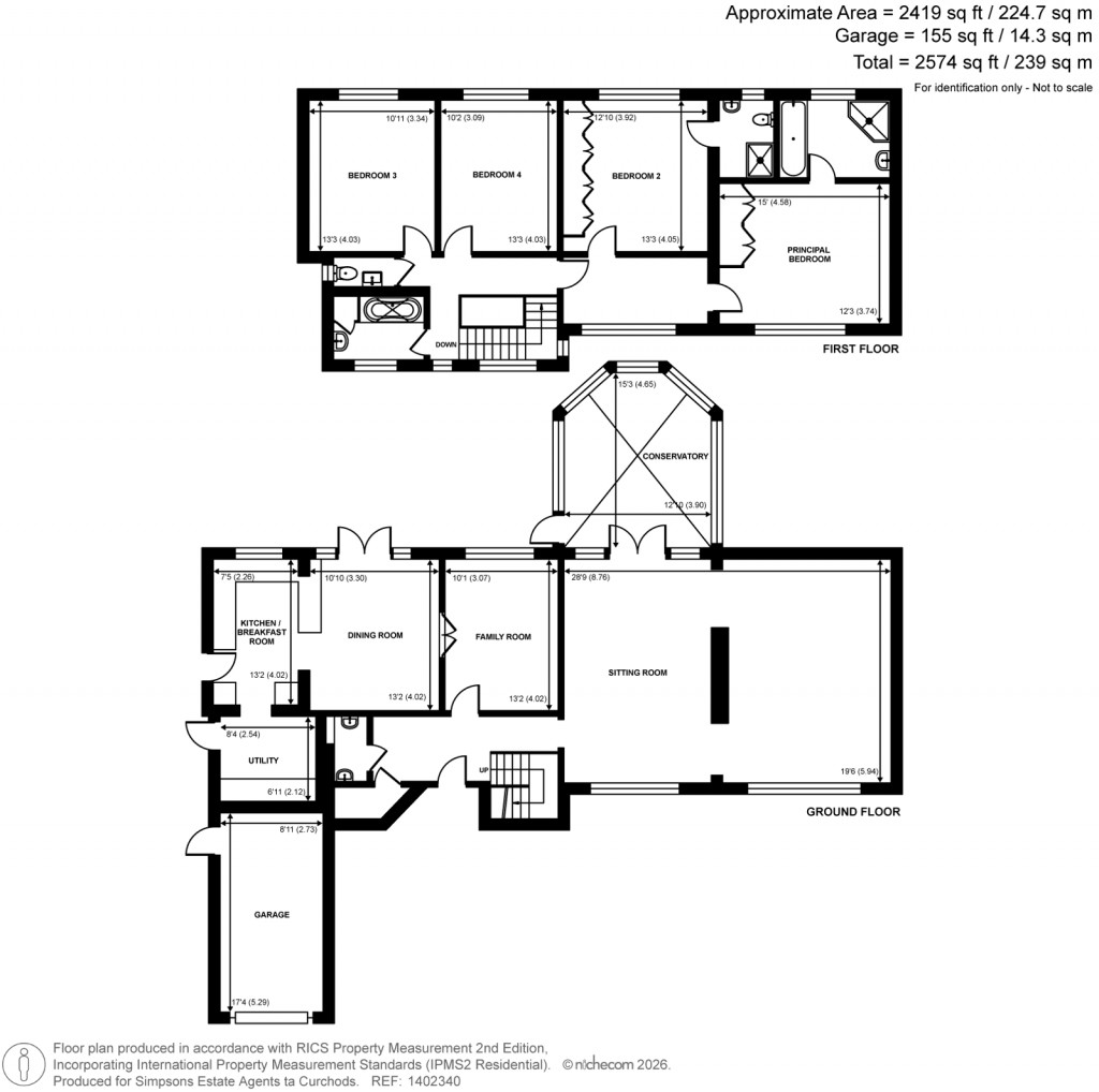 Floorplans For Ellesmere Road, Weybridge, Surrey