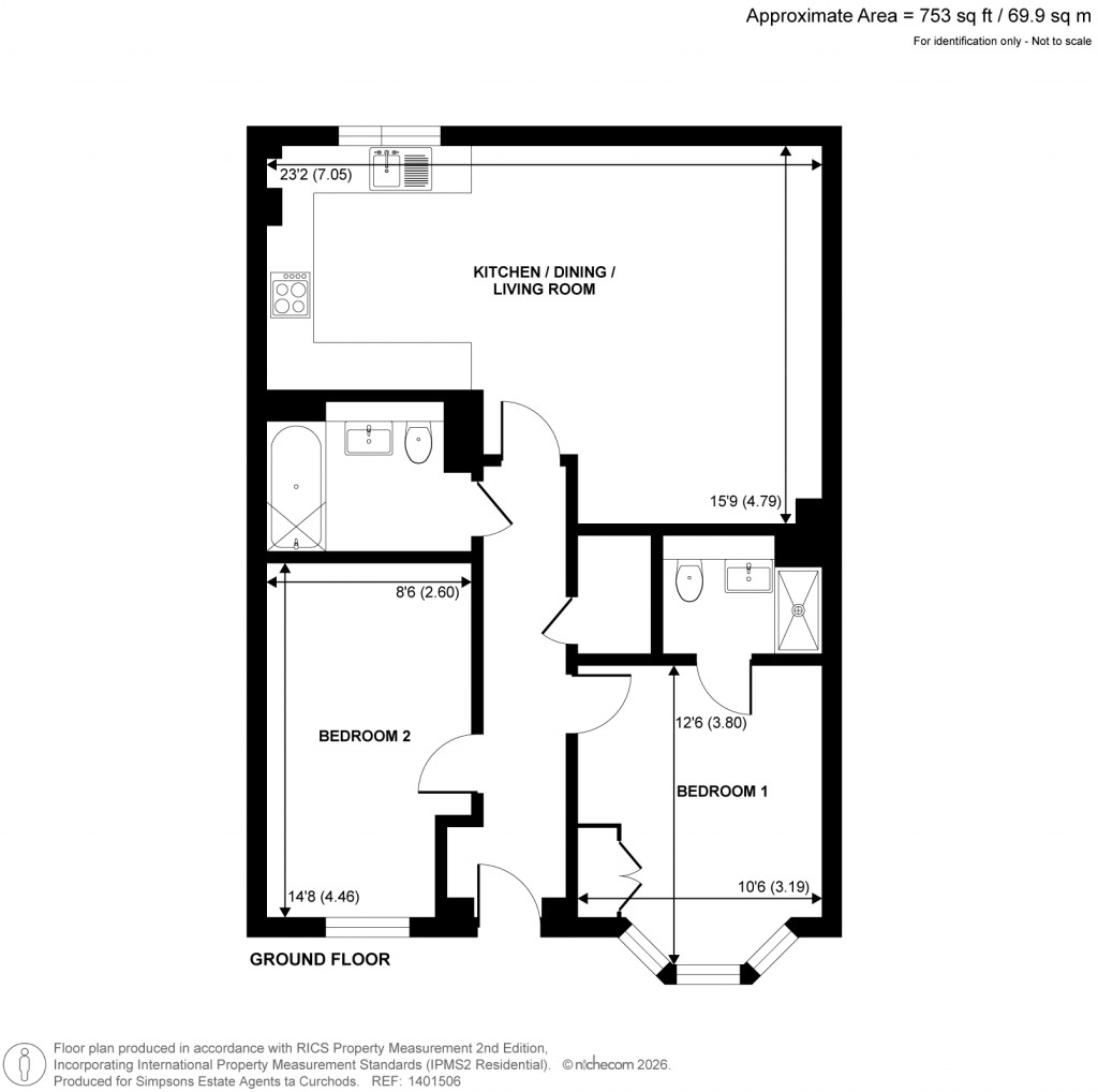 Floorplans For Albright Gardens, Walton-On-Thames, Surrey