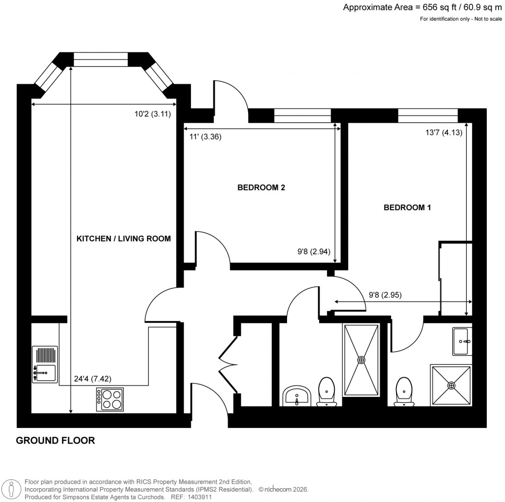Floorplans For Manor Road, Walton-On-Thames, Surrey