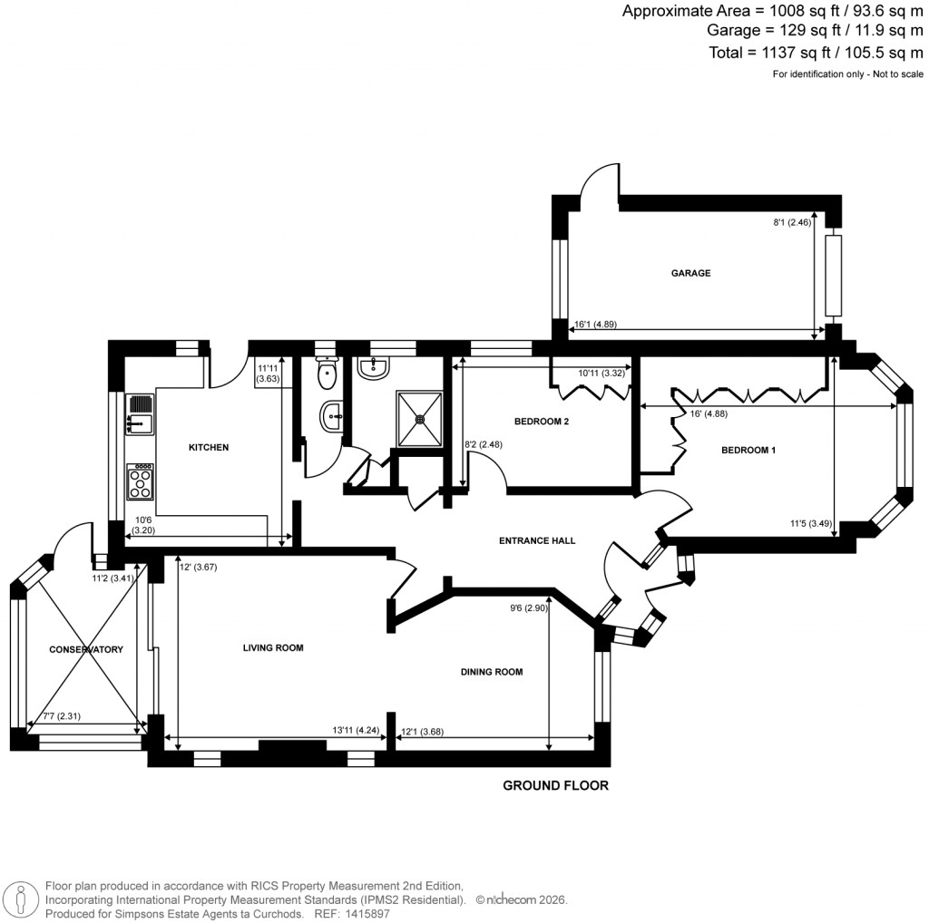 Floorplans For Winslow Way, Walton-On-Thames, Surrey