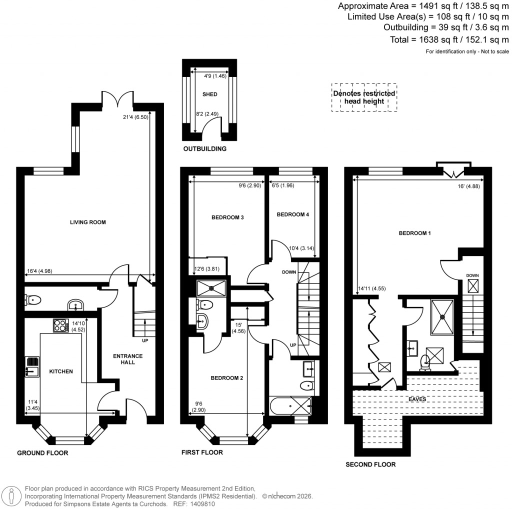 Floorplans For Trenchard Close, Hersham, Walton-On-Thames