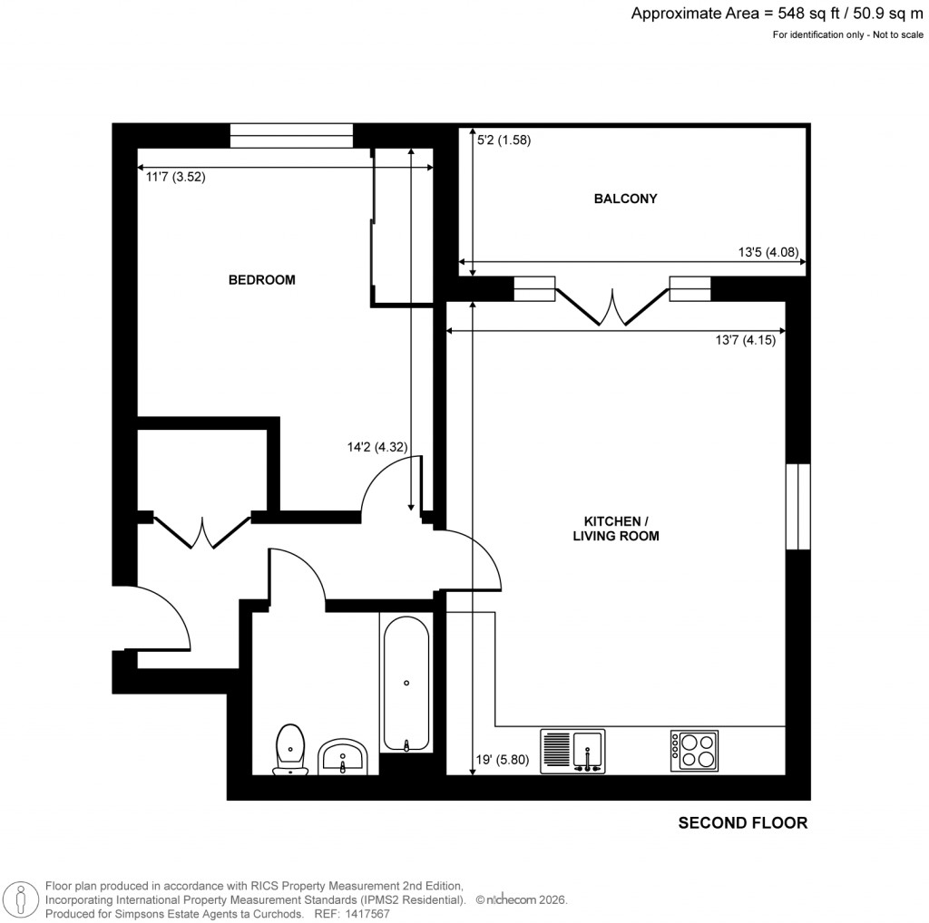 Floorplans For Spitfire Chase, Walton-On-Thames, Surrey