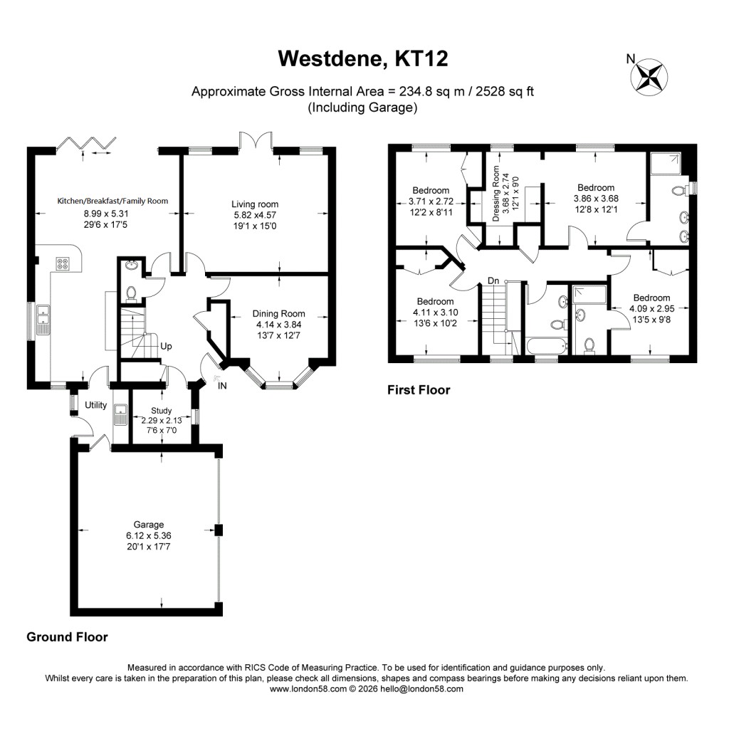 Floorplans For Westdene, Walton-on-Thames, Surrey