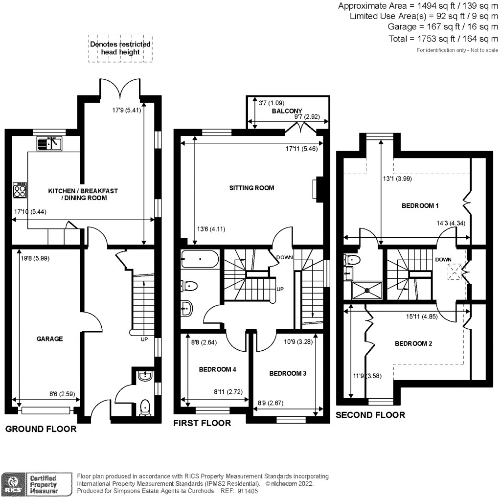 Floorplans For Rydens Road, Walton-On-Thames, Surrey