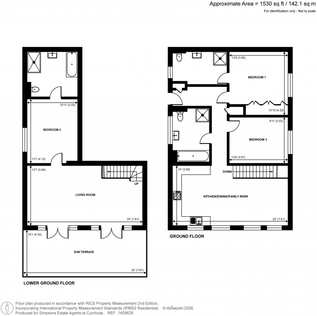 Floorplans For Oatlands Drive, Weybridge, Surrey