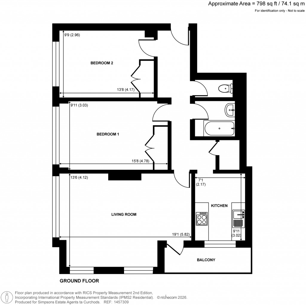 Floorplans For Wellington Close, Walton-On-Thames, Surrey