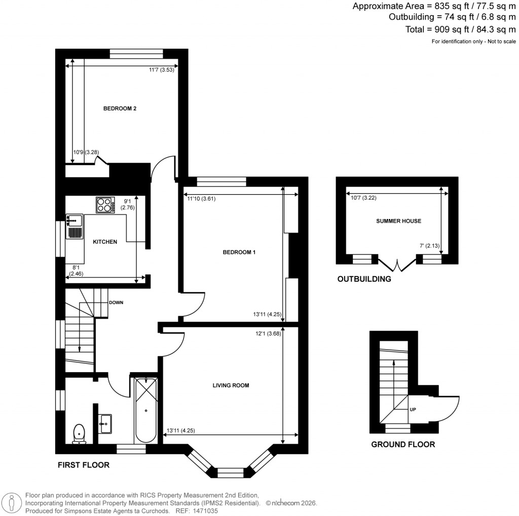 Floorplans For Highfield Road, Walton-On-Thames, Surrey