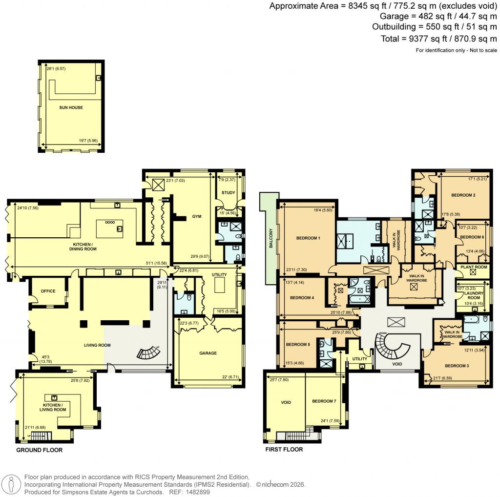 Floorplans For Eriswell Crescent, Burwood Park, Walton-On-Thames