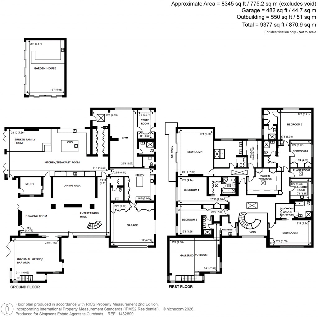 Floorplans For Eriswell Crescent, Burwood Park, Walton-On-Thames