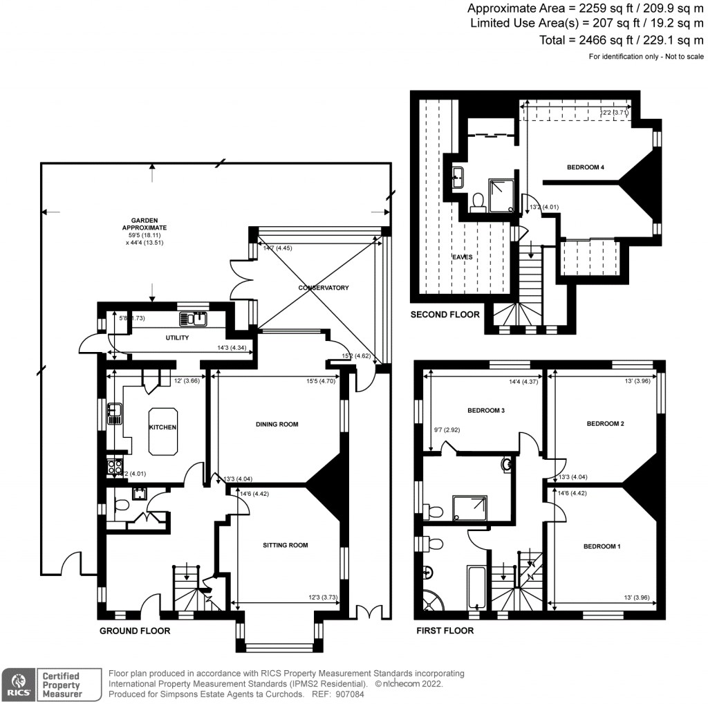 Floorplans For Esher Avenue, Walton-On-Thames, Surrey